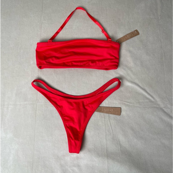 SKIMS Other - Two-Piece SKIMS ❤️ SWIM Bikini Bundle Set Ruby XS NWT